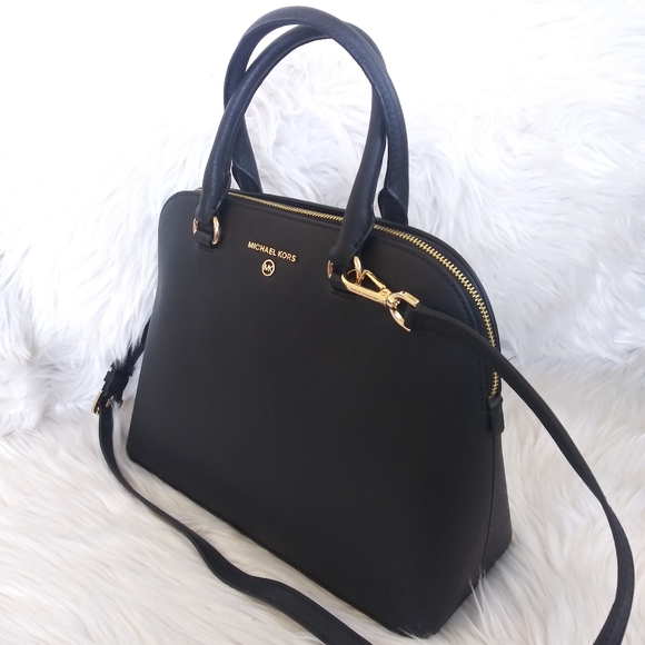 NWT MICHAEL KORS LEATHER CINDY LG DOME SATCHEL - Picture 3 of 11